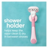 Venus ComfortGlide White Tea Manual Razor for Women, Handle, 3 Blades & 2 Refills, Pink