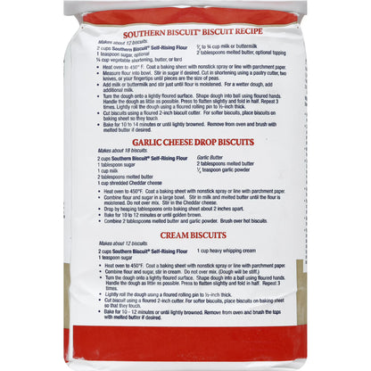 (4 pack) Southern Biscuit Self-Rising Flour, 100% Soft Wheat, 80 oz Bag