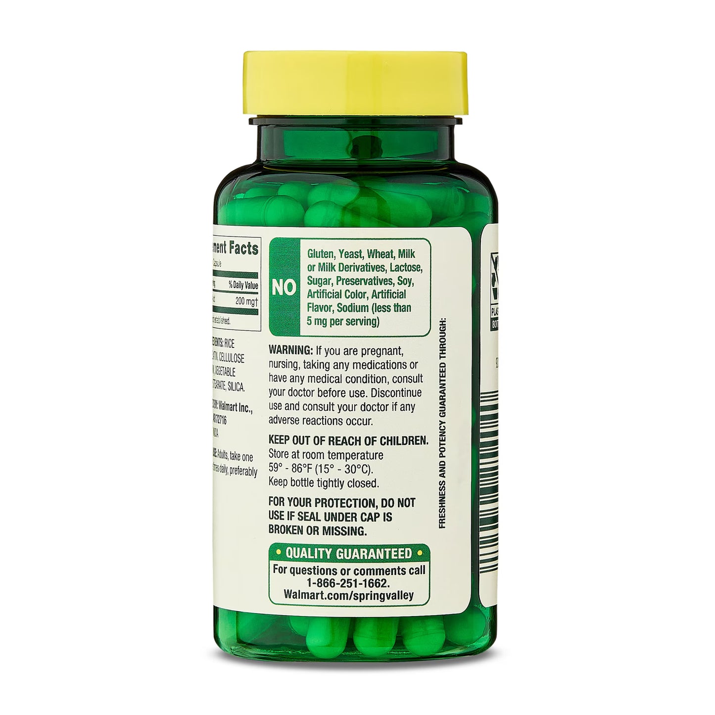 (2 pack) Spring Valley Alpha Lipoic Acid, Antioxidant Support, Dietary Supplement, 200mg Capsule, 100 Count