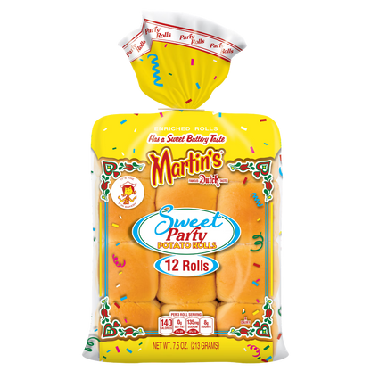 Martins Sweet Party Potato Rolls, Fresh Mini Dinner Rolls, 2" Buns