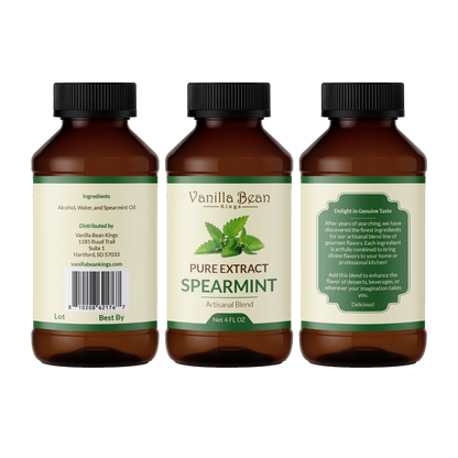 Spearmint Extract for Baking and Flavoring - 4 OZ - Natural Flavors for Baked Goods, Desserts, & Cooking