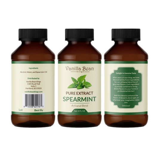 Spearmint Extract for Baking and Flavoring - 4 OZ - Natural Flavors for Baked Goods, Desserts, & Cooking