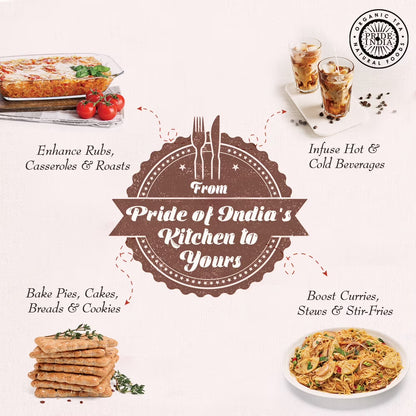 Pride of India – Natural Cinnamon Ground – Pure & Fresh – Gourmet Spice – Perfect for sweet & savory dishes – Easy to Use – Good for Restaurant Use - 7 oz. Medium Dual Sifter Bottle