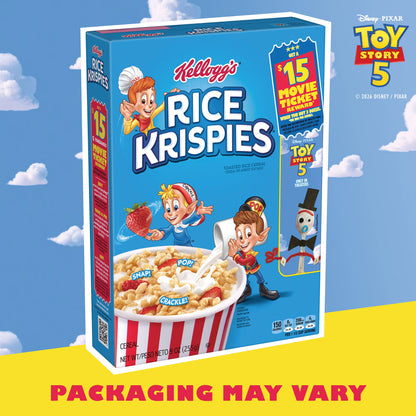 (8 pack) Kellogg's Rice Krispies Original Breakfast Cereal, 8 Vitamins and Minerals, 9 oz