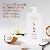 Native Body Wash for Women and Men, Sulfate Free, Coconut & Vanilla, 36 fl oz