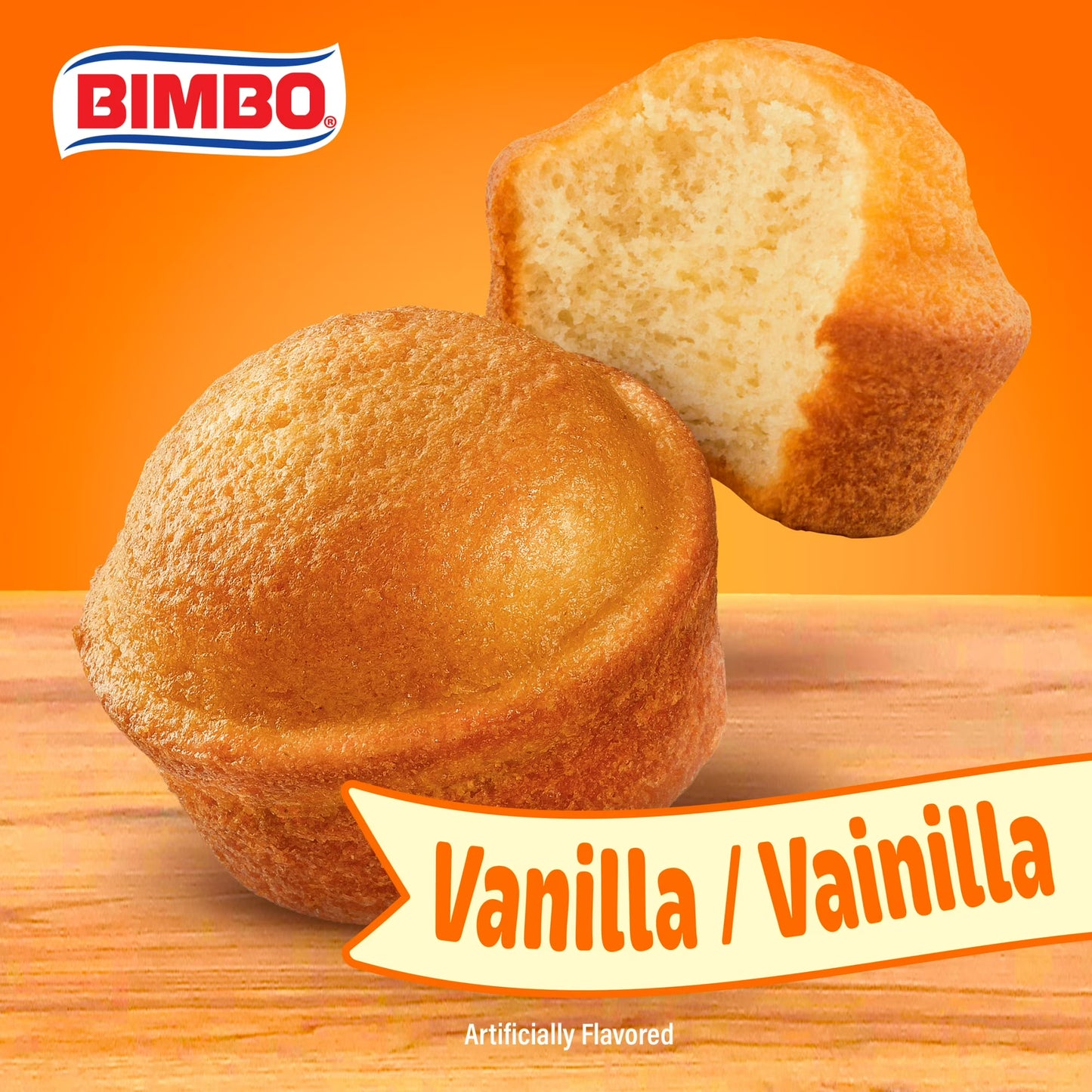 Bimbo Mini Mantecadas Vanilla Muffins, 4 count, Mini Muffins, 4.41 oz Bag
