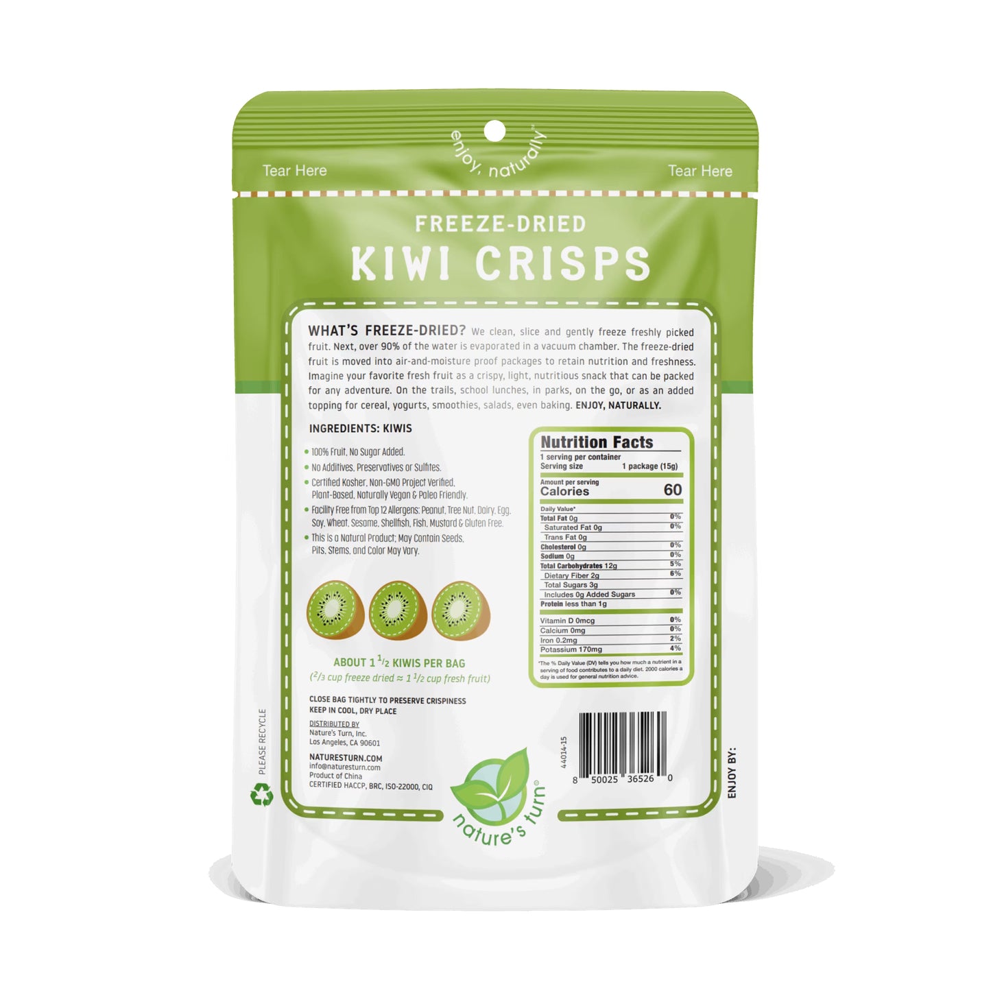 Nature’s Turn Freeze-Dried Fruit Crisps, Sour Variety Pack, No Added Sugar, Healthy Fruit Crisp Snack for School Lunches, 16 Pack (0.53 oz Each)