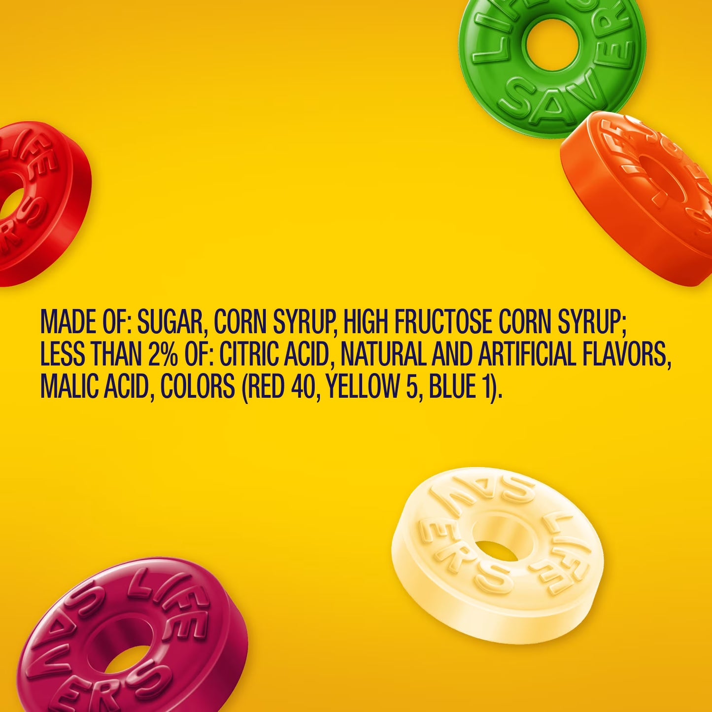 Life Savers Hard Candy Fruit Variety Candy Bag, Sharing Size, 14.5 oz, 108 Ct