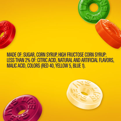 Life Savers Hard Candy Fruit Variety Candy Bag, Sharing Size, 14.5 oz, 108 Ct