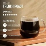 Peet's Coffee Organic French Roast Premium Dark Roast Ground Coffee, Arabica, 18 oz