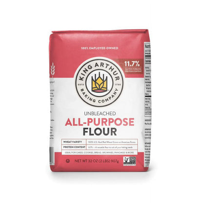 King Arthur, All Purpose Unbleached Flour, Non-GMO Project Verified, Certified Kosher, No Preservatives, 2 lbs