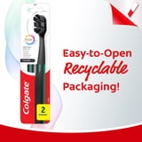 Colgate Total Active Prevention Soft Whitening Toothbrush, Black, 2 Pack