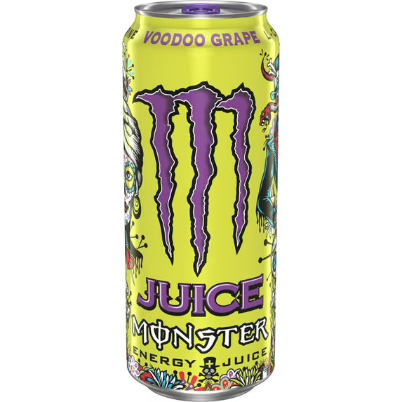 Juice Monster, Voodoo Grape, Juice + Energy Drink, 16 fl oz, 4 Pack