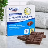 (3 pack) Equate Regular Strength Chocolate Laxative, 24 Pieces