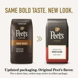 Peet's Coffee House Blend Premium Dark Roast Ground Coffee, Arabica, 10.5 oz