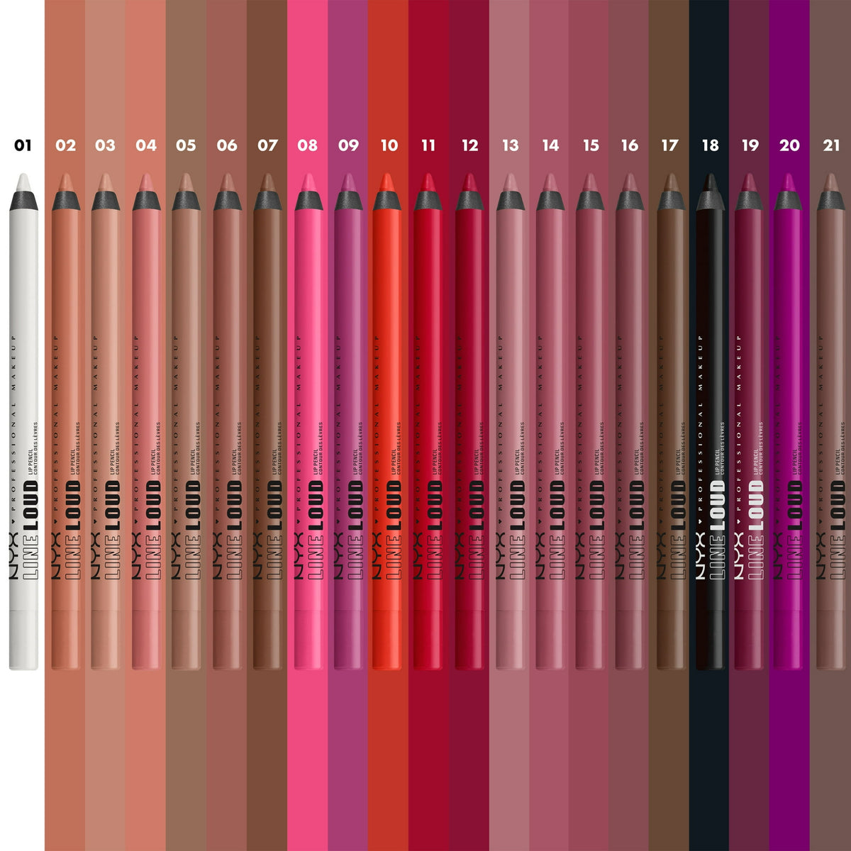NYX Professional Makeup Line Loud Lip Liner, Longwear Matte Lip Pencil, Goal Crusher