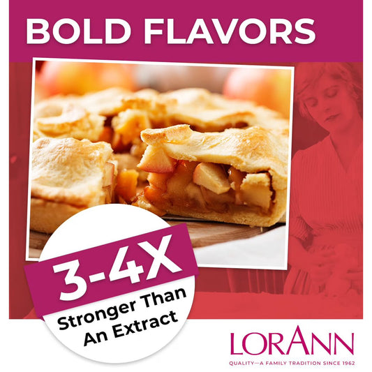 LorAnn Oils Super Strength Flavoring - Used For Candy Making, Flavoring Extracts, Baking, Hard Candy, and Flavor Oils, Apple, 1 fl dram
