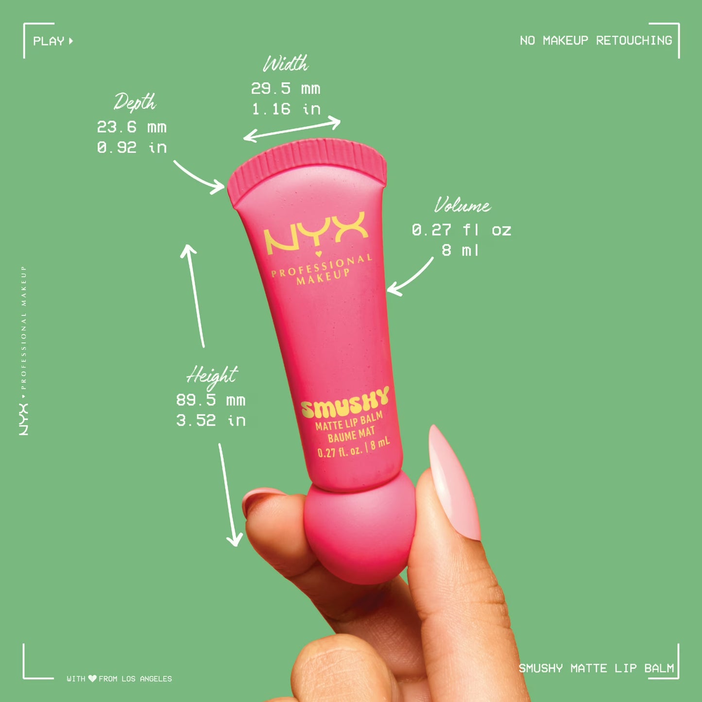 NYX Professional Makeup Smushy Matte Lip Balm, Snuggle SZN, Blush Nude, 0.27 fl oz
