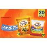 Goldfish Dynamic Duo Colors Crackers, Cheddar & Flavor Blasted Xtra Cheddar Snack Pack, 0.9 oz, 20-Count Variety Pack Box