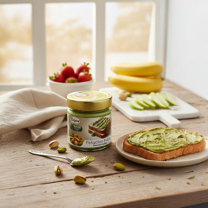 Pistachio Cream, Pistachio Paste, Pistachio Spread, Pistachio Cream for Dubai Chocolate Bar, 7.05 oz.(200gr), Belgico Pistachio Cream Paste