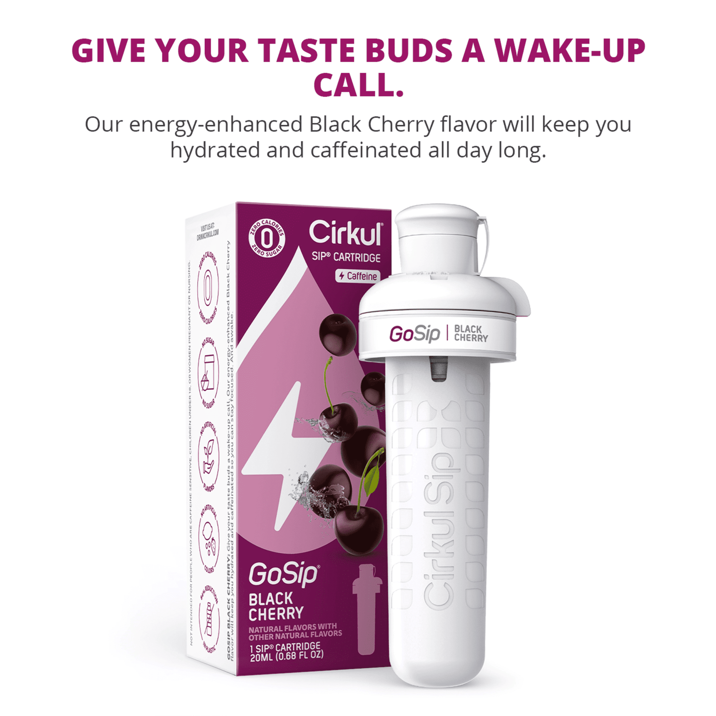 (2 pack) Cirkul GoSip Black Cherry Flavor Cartridge, Drink Mix, 1-Pack