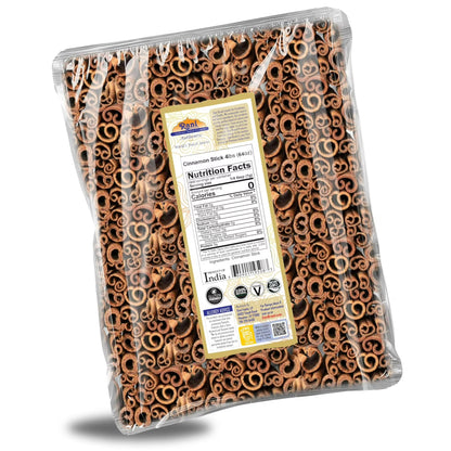 Rani Cinnamon Sticks 64oz (4lbs) 1.81kg Bulk Bag - 350-400 Sticks - Strong Aroma, Perfect for Baking, Cooking & Beverages | 3+ Inches Length - Cassia Saigon Cinnamon from Vietnam | Kosher