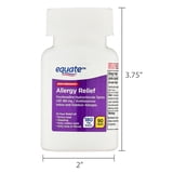 Equate Fexofenadine Hydrochloride USP Non-Drowsy Allergy Relief Tablets, 180 mg, 90 Count (2 Pack)