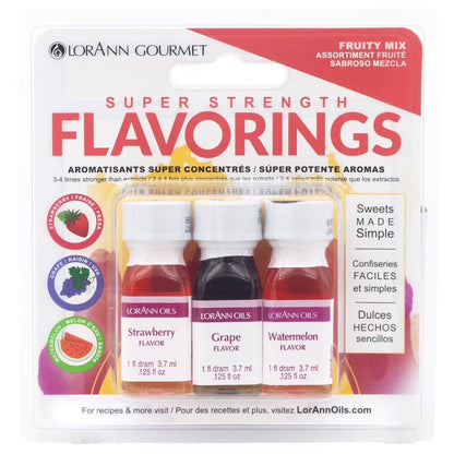 (2 pack) LorAnn Oils Super Strength Flavoring - Watermelon, Strawberry, Grape
