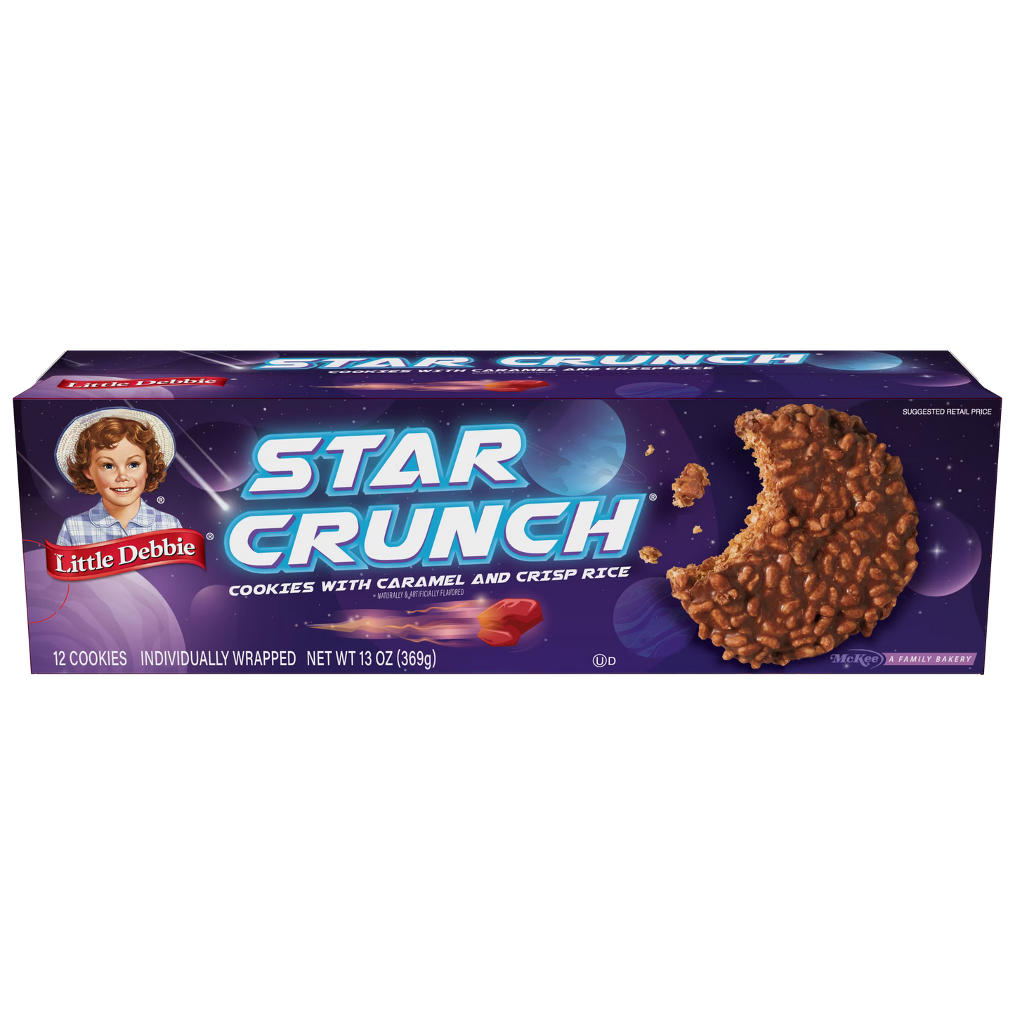 Little Debbie Star Crunch Cosmic Snacks, 13 oz (12 count)