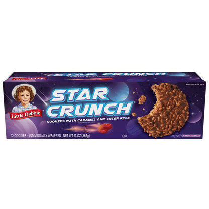 Little Debbie Star Crunch Cosmic Snacks, 13 oz (12 count)