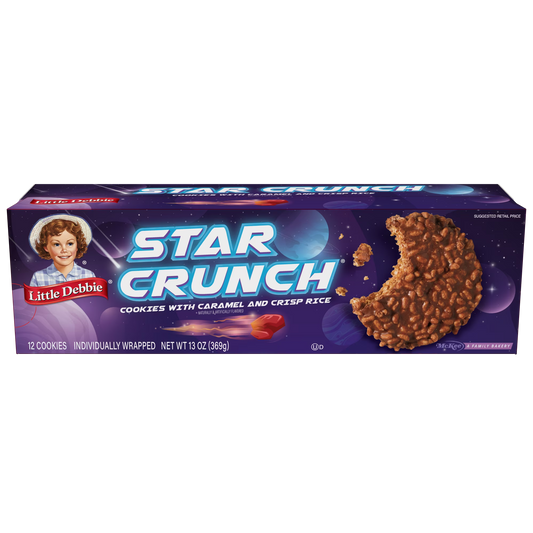 Little Debbie Star Crunch Cosmic Snacks, 13 oz (12 count)