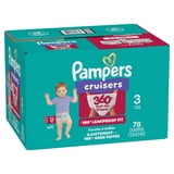 Pampers Cruisers 360 Baby Diapers Size 3, 78 Count (Select for More Options)