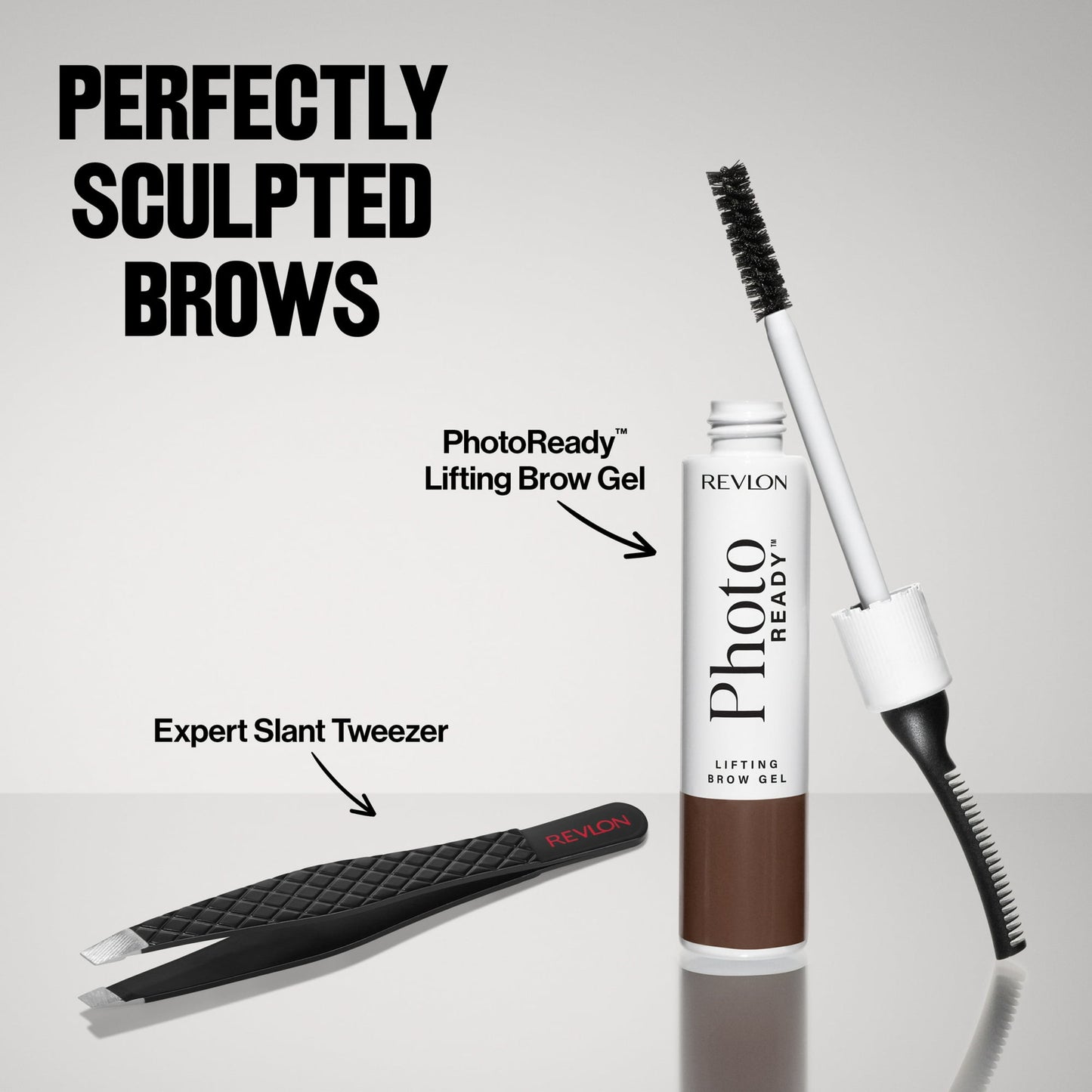 Revlon PhotoReady Lifting Brow Gel, Tinted Eyebrow Lamination, 802 Soft Taupe, 0.23 fl oz