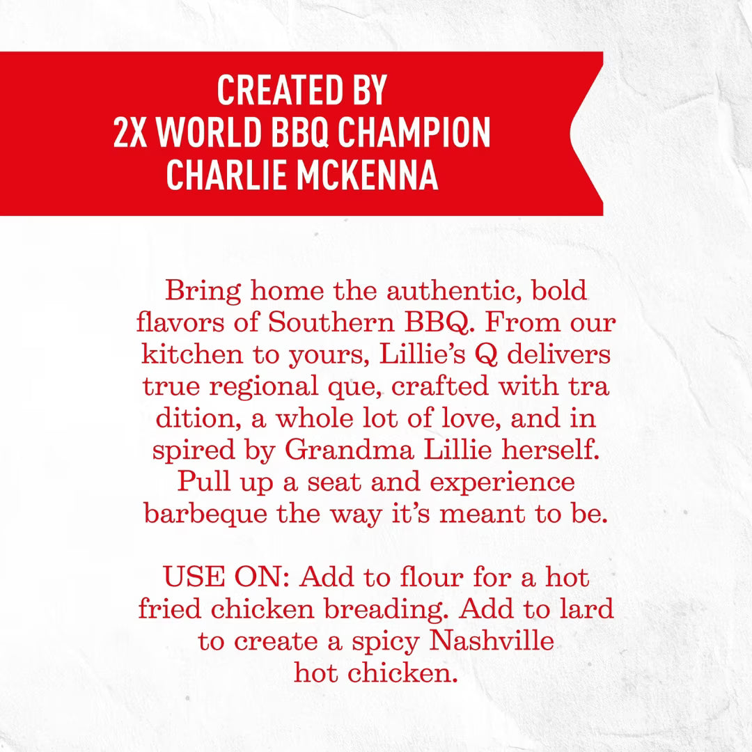 Lillie’s Q Nashville Hot Chicken Seasoning – Spicy Nashville Hot Seasoning & Chicken Rub; 5.7 oz