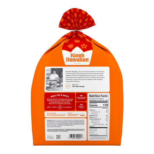 KING'S HAWAIIAN Round Hawaiian Sweet Bread, 16 oz