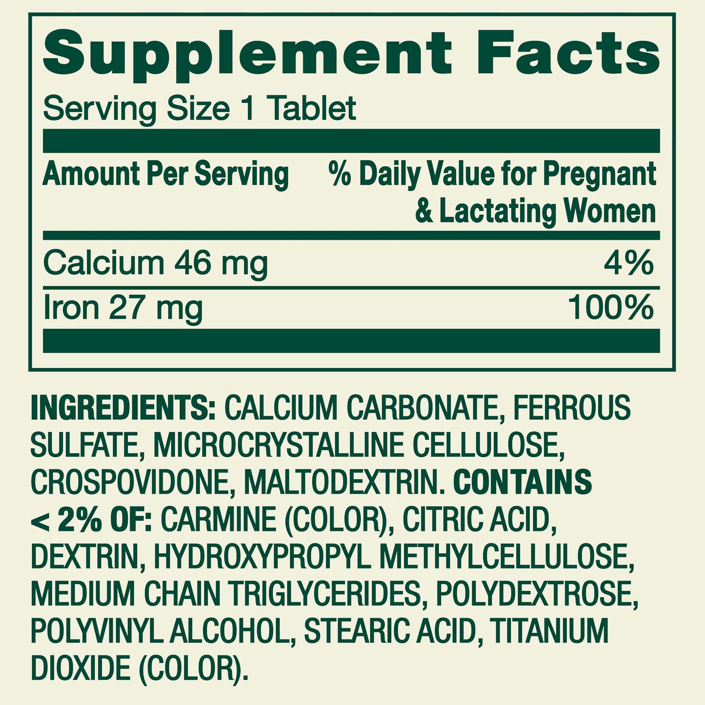 (3 pack) Spring Valley Iron Prenatal Health Dietary Supplement Tablets, 27 mg, 250 Count