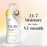 Olay Ultra Moisture Body Wash with Shea Butter, Vitamin B3 and Hyaluronic Blend, 22 fl oz