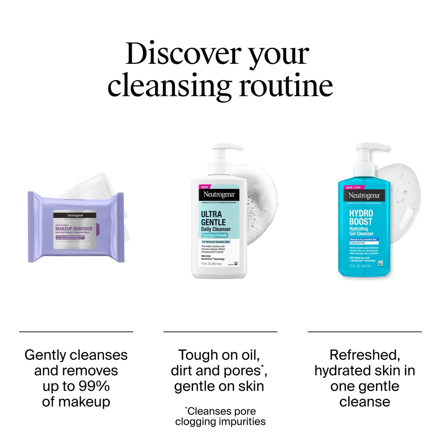 Neutrogena Makeup Remover Night Calming Wipes & Face Cleansing Towelettes, 25 Count, 2 Pack Face Wipes
