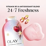 Olay Fresh Radiance Body Wash, Essence of Black Cherry and Vanilla, Vitamin B3 and Antioxidant Blend, 22 fl oz