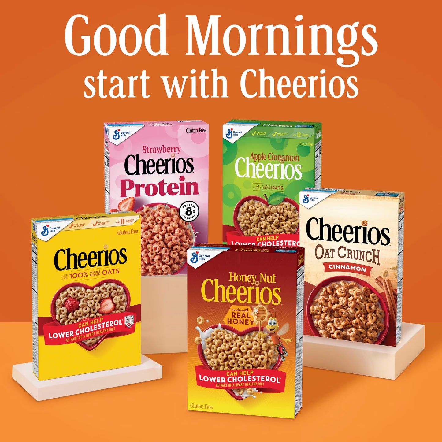 Honey Nut Cheerios, Heart Healthy Gluten Free Breakfast Cereal, Family Size, 18.8 oz