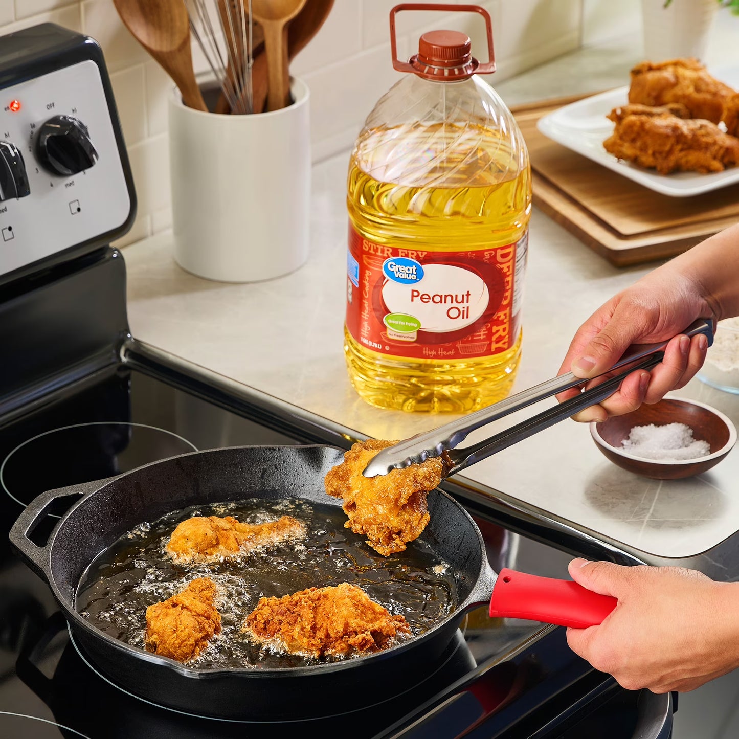 Great Value Peanut Oil, Heart Healthy and Versatile, 1 Gallon Bottle