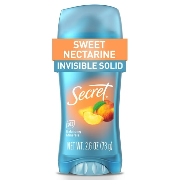 Secret Fresh Antiperspirant Deodorant Invisible Solid for Women, Nectarine, 2.6 oz