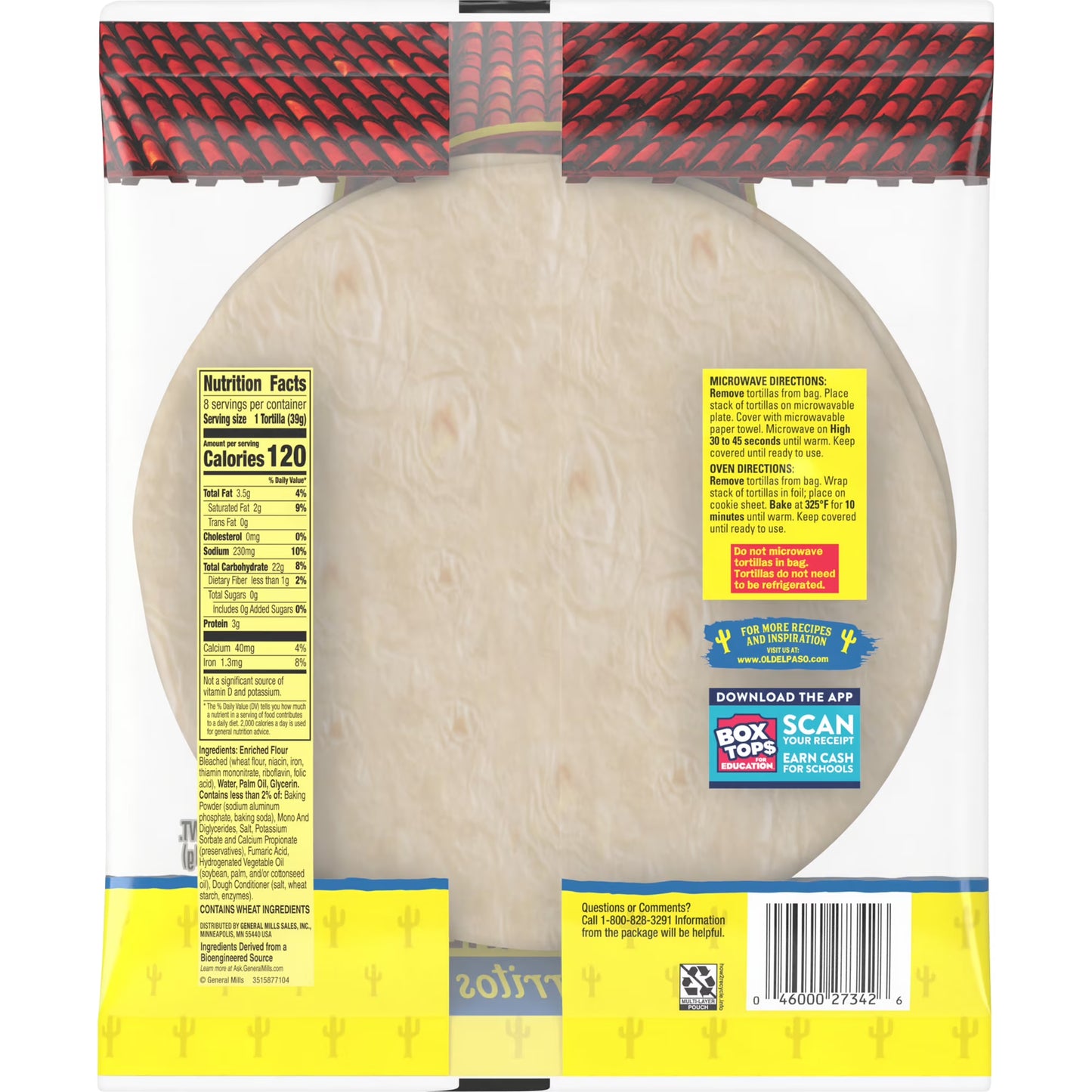 (2 pack) Old El Paso Flour Tortillas for Burritos (8 Count)