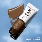 COVERGIRL Clean Invisible Liquid Foundation, 170 Deep Golden, 1.0 fl oz