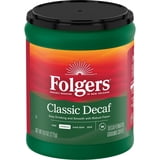 Folgers Decaf Coffee, Ground Coffee, Classic Medium Roast, 9.6 oz Canister