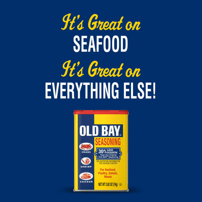 OLD BAY Kosher Less Sodium Seasoning, 2.62 oz Can
