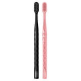 (2 pack) Oral-B Toothbrush Pro Whitening Brilliance, Extra Soft, Black and Coral, 2 Count