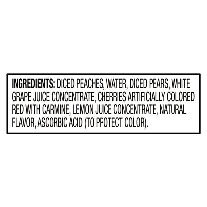 (6 pack) Great Value Cherry Mixed Fruit in 100% Juice, 4 oz, 4 Count