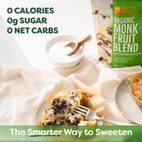 BetterBody Foods Organic Monk Fruit Sweetener Blend, Sugar Substitute, 1 lb