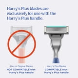 Harry's Plus Men's Razor Blade Refill Cartridges, 12 Count